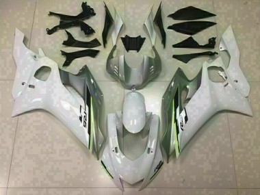 Gloss White and Silver 17-21 R6 Motorcycle Fairing