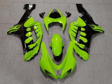 Green Flame 07-08 ZX6R Motorcycle Fairing