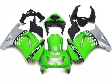 Green and Black Check 08-12 Ninja 250 Motorcycle Fairing