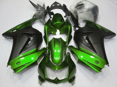 Green and Matte Black 08-12 Ninja 250 Motorcycle Fairing