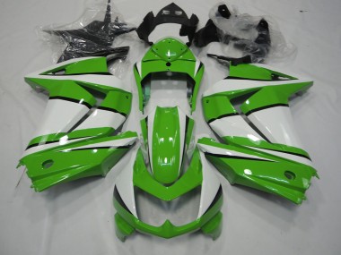 Green and White 08-12 Ninja 250 Motorcycle Fairing