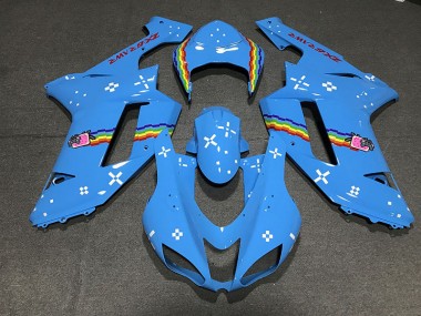 Light Blue Custom 07-08 ZX6R Motorcycle Fairing