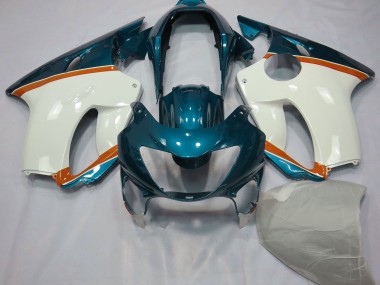 Light Blue and Orange 99-00 CBR600 F4 Motorcycle Fairing