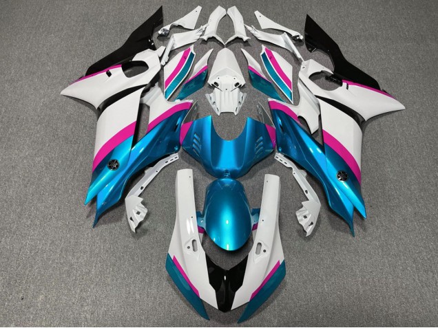 Light Blue and Pink 17-21 R6 Motorcycle Fairing