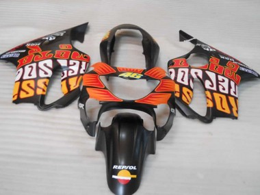 Matte Orange Black and Red 99-00 CBR600 F4 Motorcycle Fairing