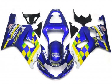 MoviStar Blue Gloss 01-03 GSXR 600-750 Motorcycle Fairing