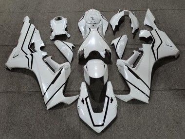 Pearl White & Black Lining 17-23 CBR1000RR Motorcycle Fairing