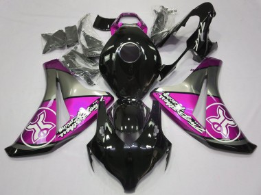 Pink on Black Custom 08-11 CBR1000RR Motorcycle Fairing