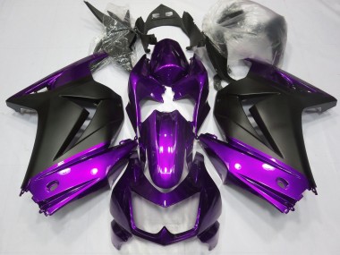 Purple and Matte Black 08-12 Ninja 250 Motorcycle Fairing