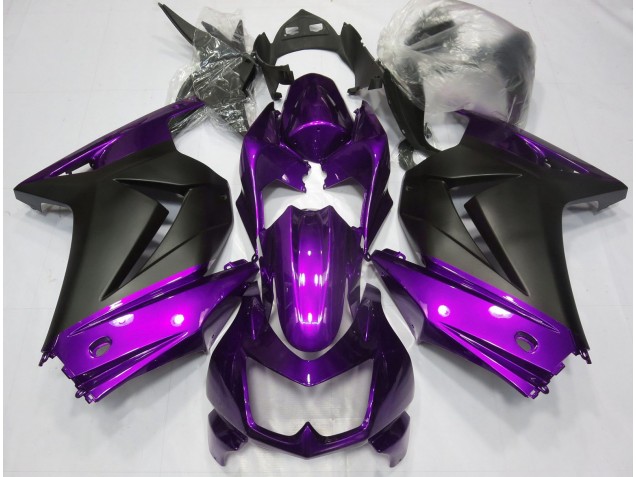 Purple and Matte Black 08-12 Ninja 250 Motorcycle Fairing