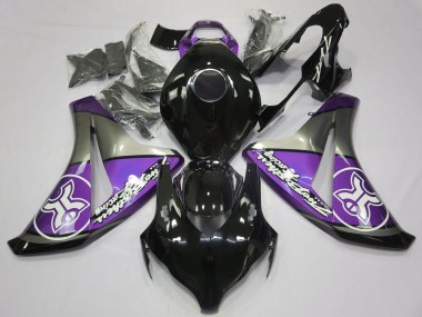 Purple on Black Custom 08-11 CBR1000RR Motorcycle Fairing