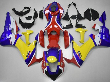 Red Blue and Yellow HRC 17-23 CBR1000RR Motorcycle Fairing