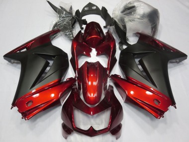 Red and Matte Black 08-12 Ninja 250 Motorcycle Fairing