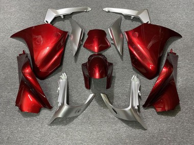 Red and Silver 10-13 VFR1200 Motorcycle Fairing