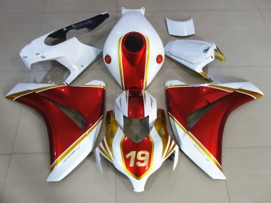 Red and White 19 08-11 CBR1000RR Motorcycle Fairing