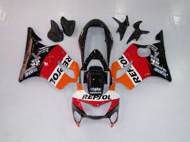 Repsol Red Orange and Black 99-00 CBR600 F4 Motorcycle Fairing