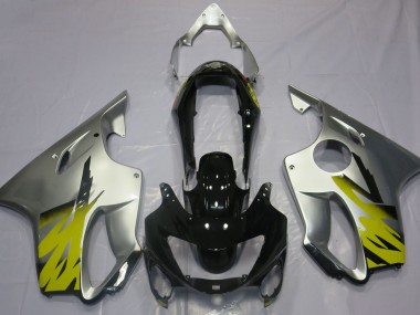 Silver Yellow and Black 99-00 CBR600 F4 Motorcycle Fairing