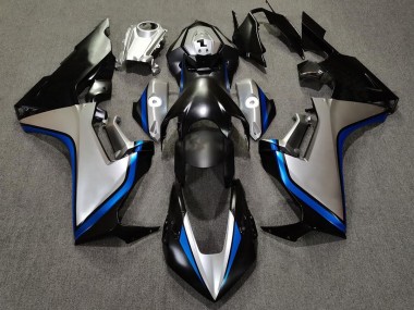 Silver and Black & Blue 17-23 CBR1000RR Motorcycle Fairing