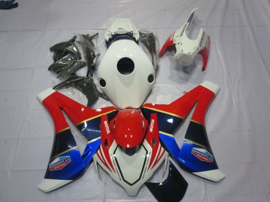 White Blue and Red 08-11 CBR1000RR Motorcycle Fairing