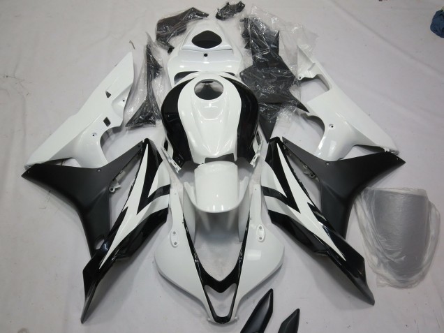 White and Black OEM Style 07-08 CBR600RR Motorcycle Fairing