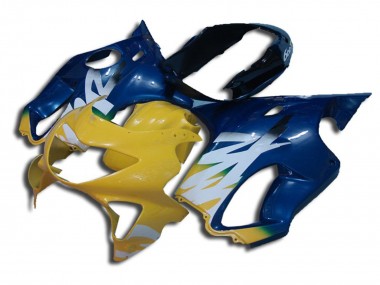 Yellow and Blue 99-00 CBR600 F4 Motorcycle Fairing